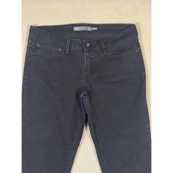 Levi's Demi‎ Curve Skinny Leg Womens 10/30 Black Mid Rise Cotton Blend Pockets - Picture 2 of 13